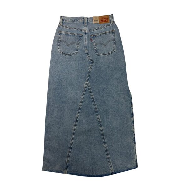 Levi’s Iconic Long Denim Skirt Women’s 26 / XS / Size 2 High Rise Maxi NWT - Picture 2 of 12
